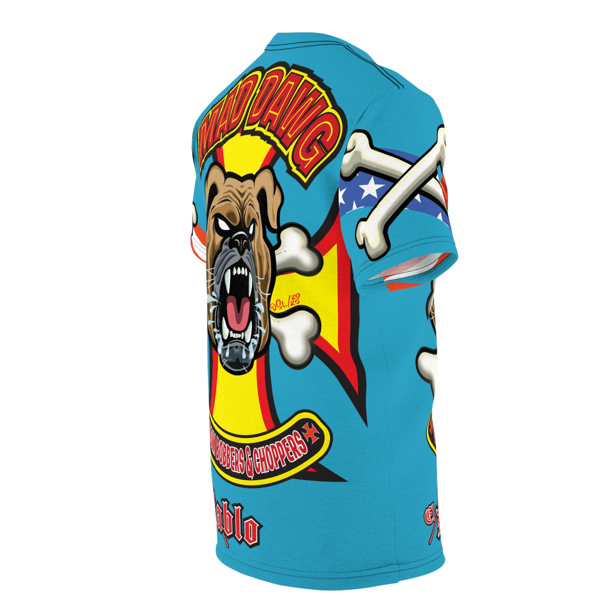 Mad Dawg Customs, Edgy Motorcycle Apparel, HiViz Custom Riding TEE, Rebel Fashion, Biker Style