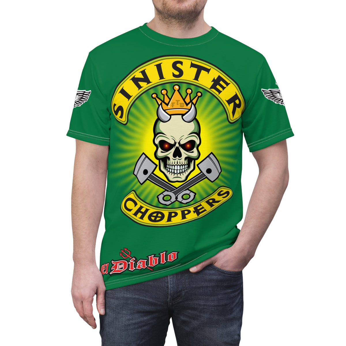 Sinister Choppers HiViz Super Tee - Custom Designed Motorcycle Riding Gear