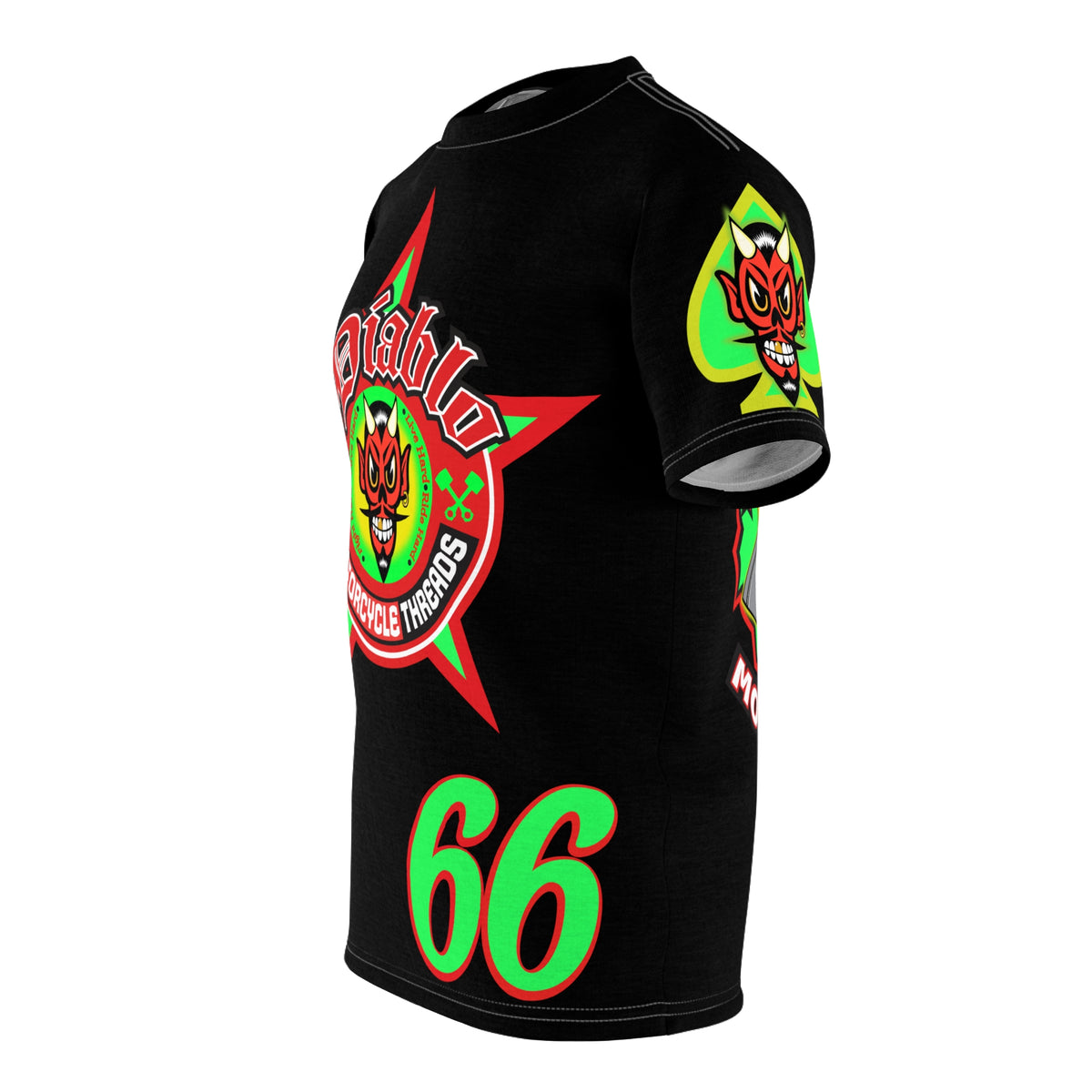 El Diablo Motorcycle Threads Unisex Cut & Sew Tee - Edgy Graphic Tee for Biker Enthusiasts