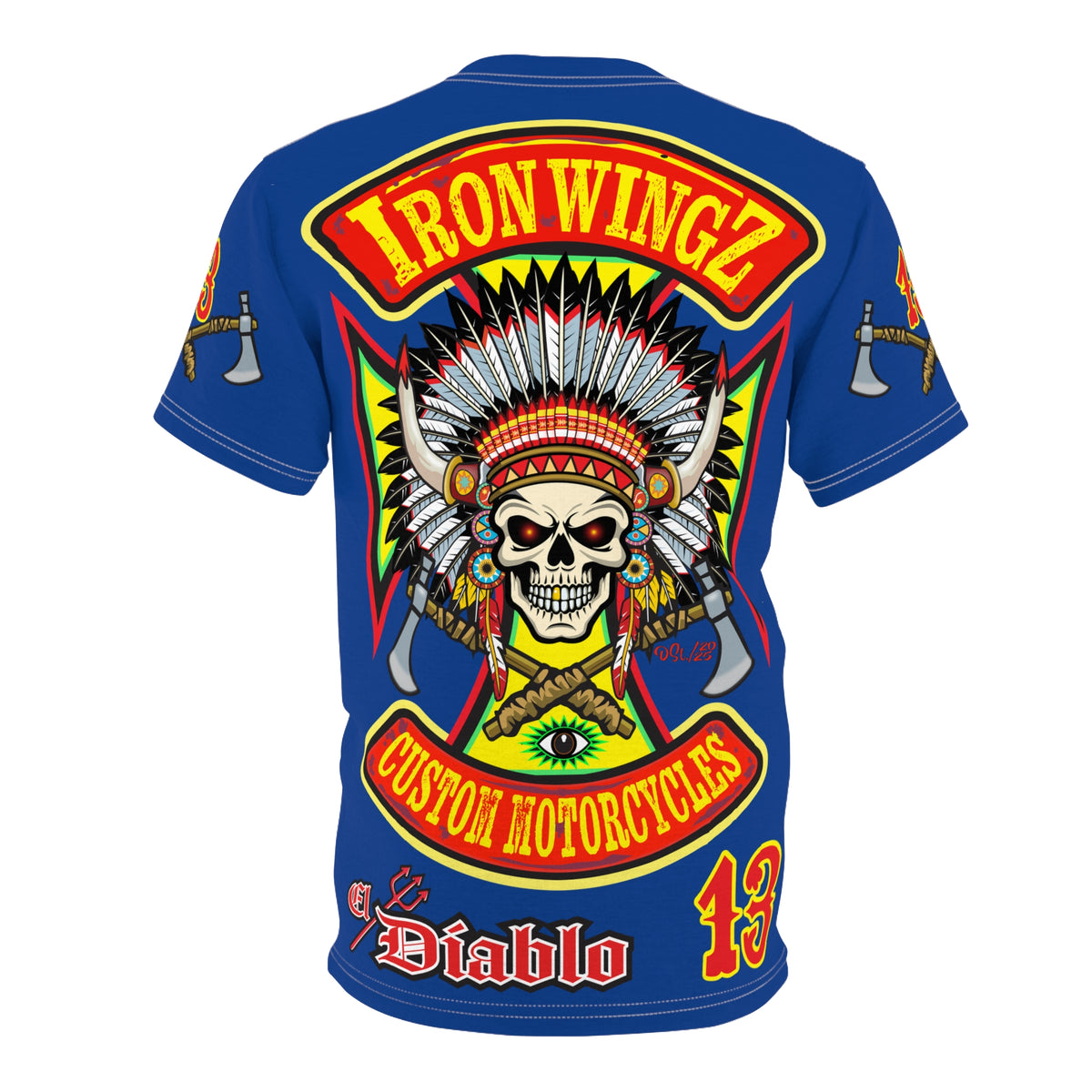 Iron Wingz Garage HiViZ Motorcycle Rider Super Tee