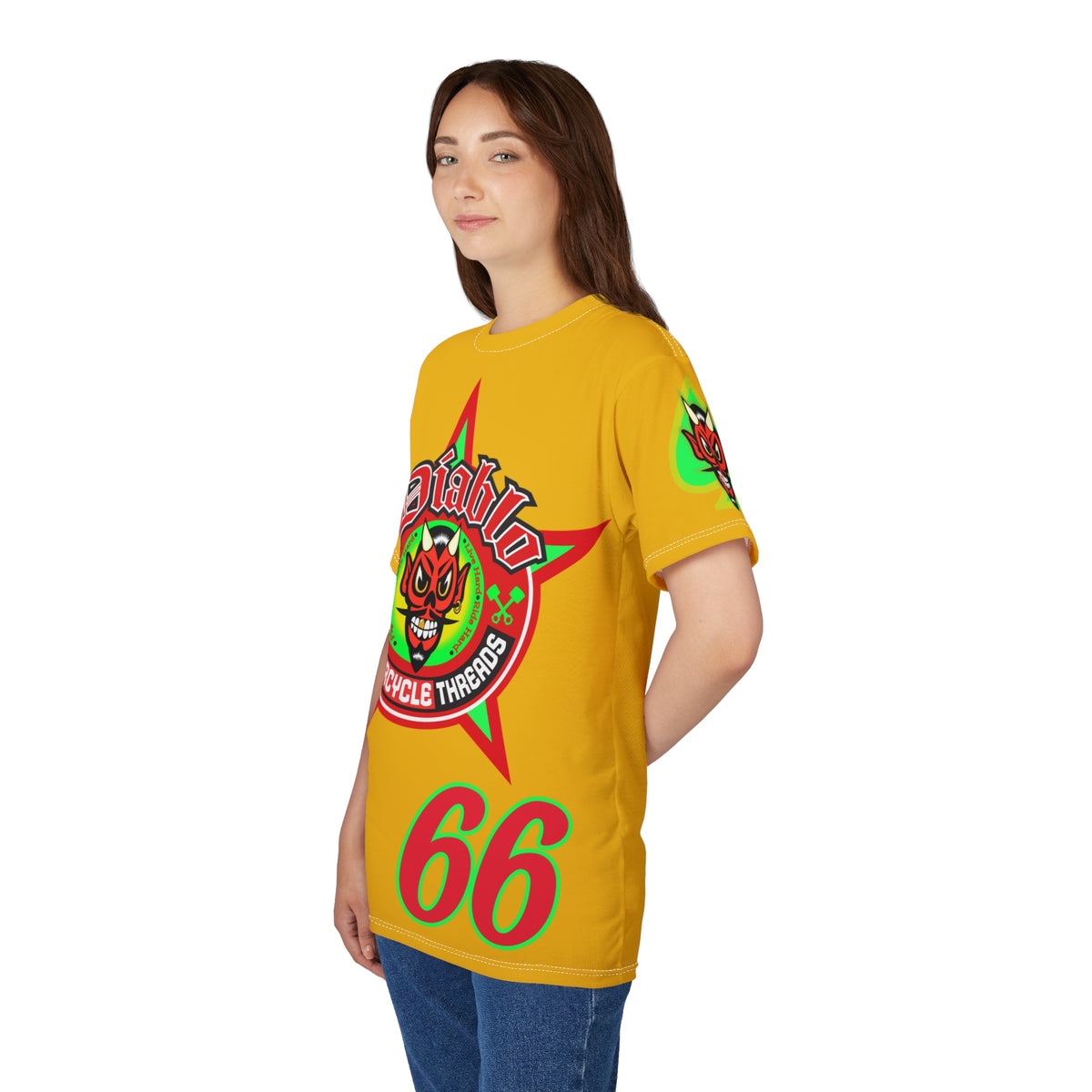 El Diablo Motorcycle Threads Unisex Cut & Sew Tee - Edgy Graphic Tee for Biker Enthusiasts