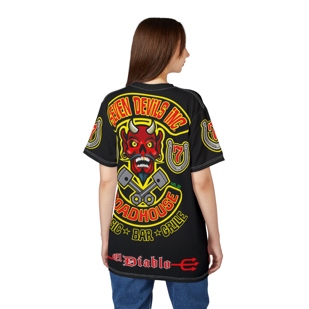 Seven Devils Inc. Roadhouse Graphic Tee - Motorcycle Custom Riding Super Tee
