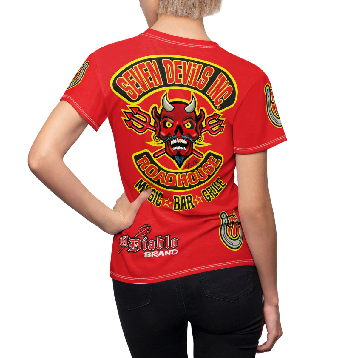 Women's Cut Seven Devils Roadhouse Graphic Tee — HiviZ Graphics