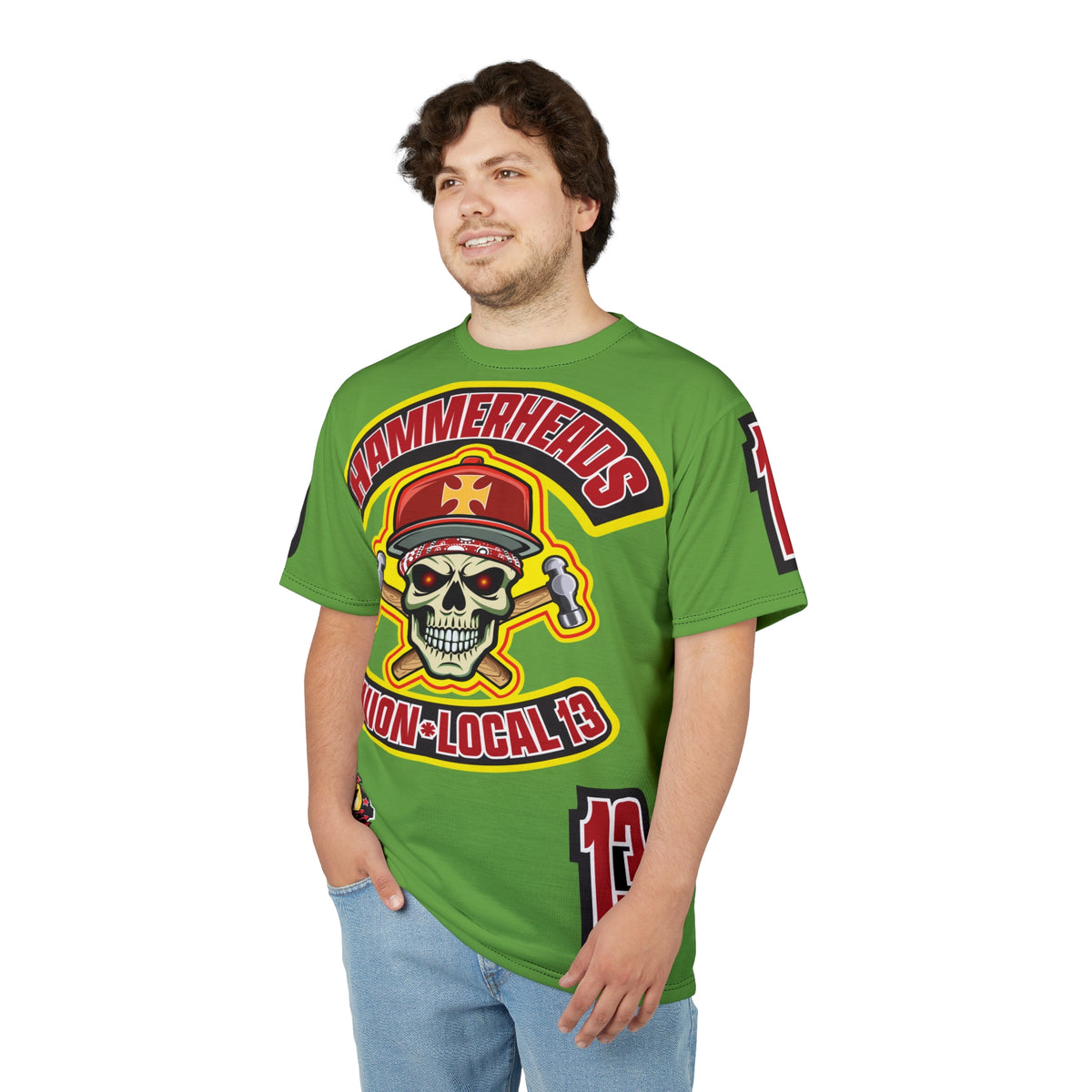 Hammerheads Union Local 13 HiViz Super Tee - Rough Tough Bad Attitude Motorcycle Riding Tee