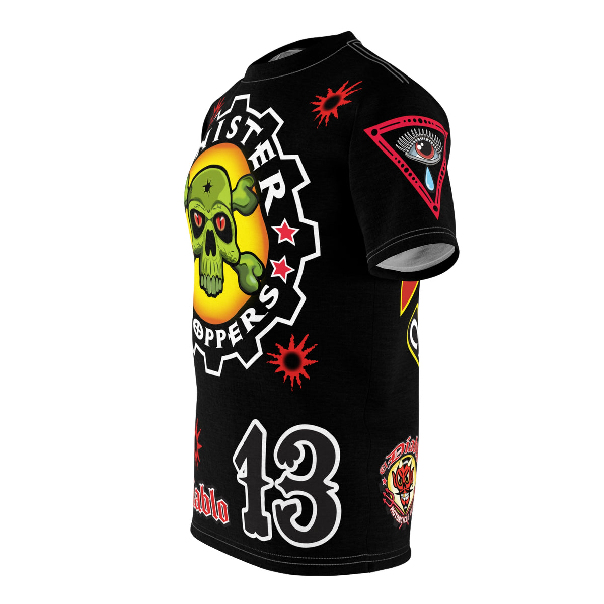 Sinister Choppers Black on Black Bad Attitude Super Tee