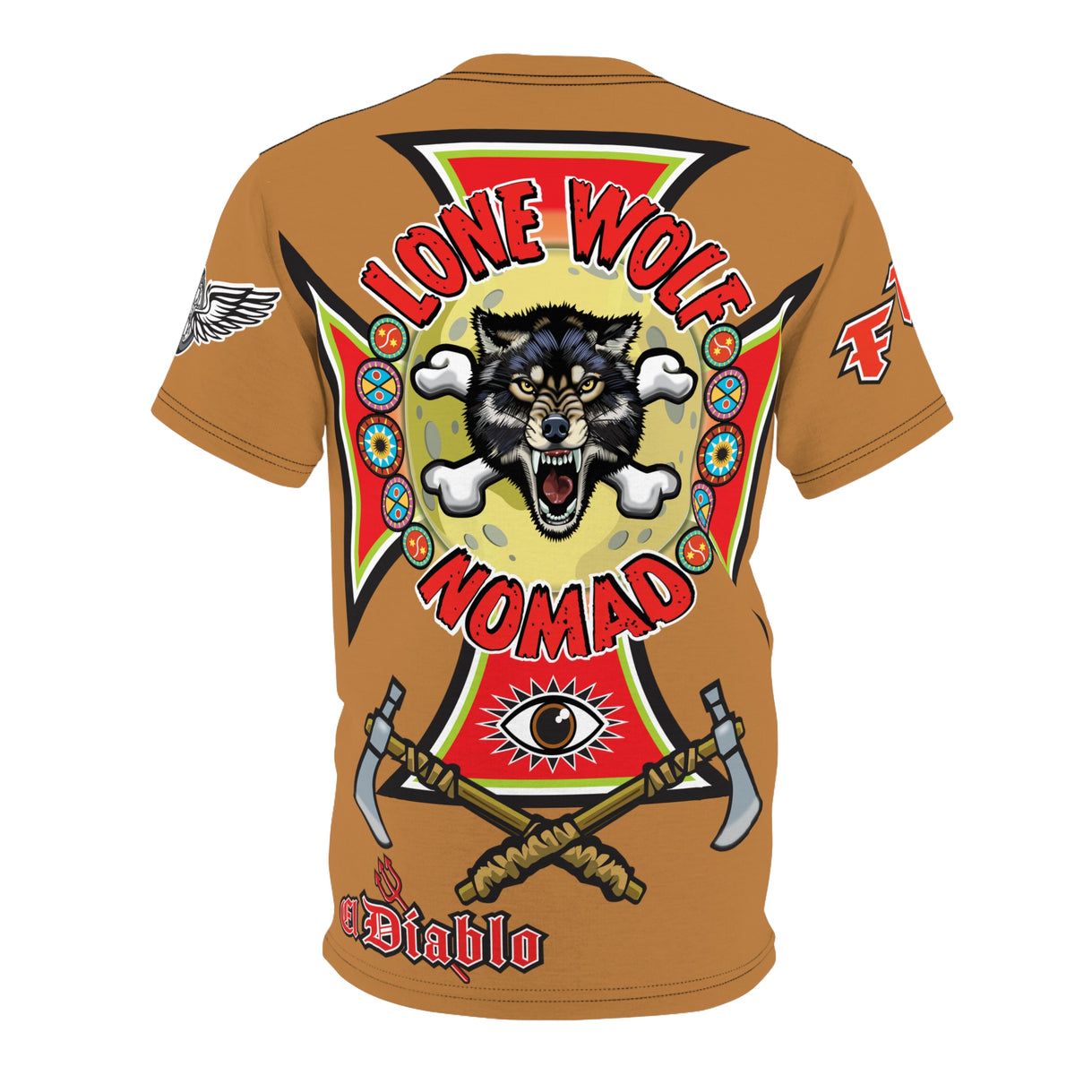 Lone Wolf Nomad HiViz Super Tee - For The Independent No Club Bikers For Life