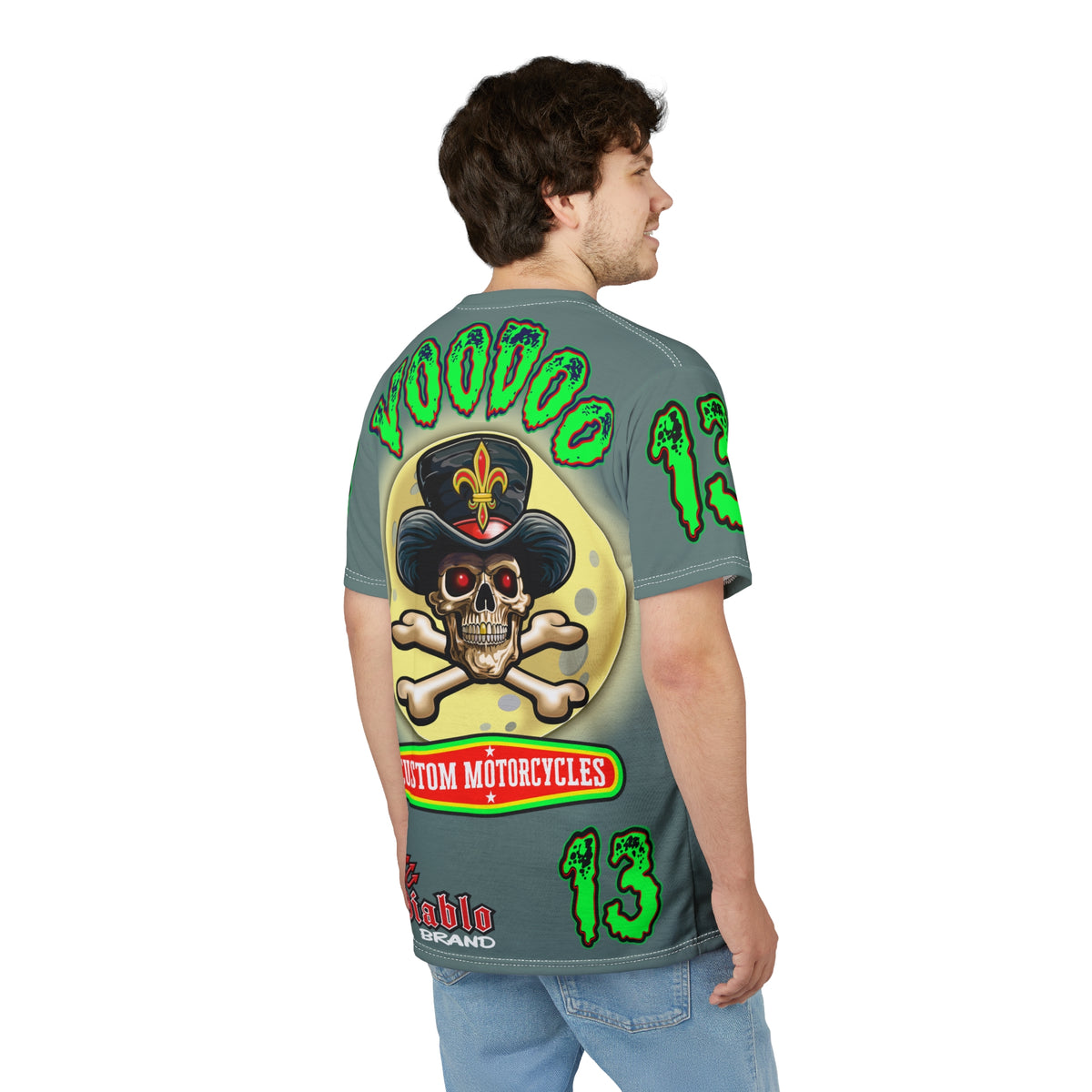 Voodoo Motorcycles Badass Super Tee, Unique Graphic Tee, Custom Biker Apparel