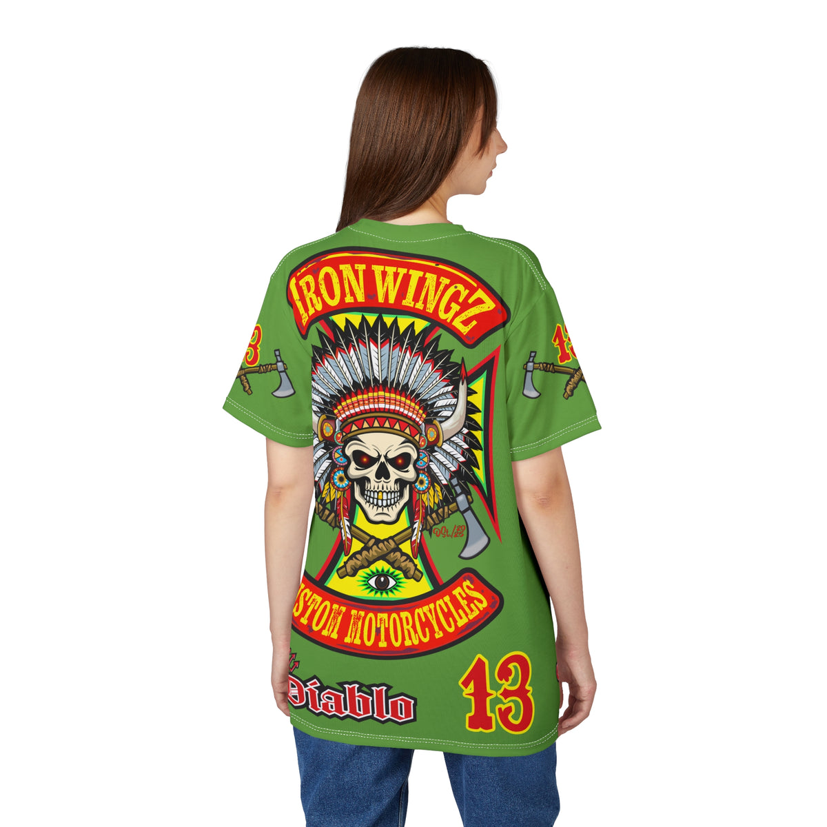 Iron Wingz Garage HiViZ Motorcycle Rider Super Tee