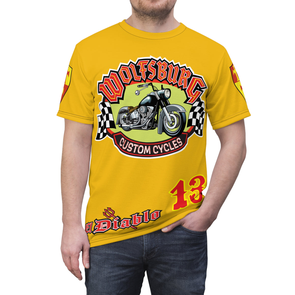 Wolfsburg Custom Cycle HiViz, High Performance Custom Motorcycle Riders Super Tee