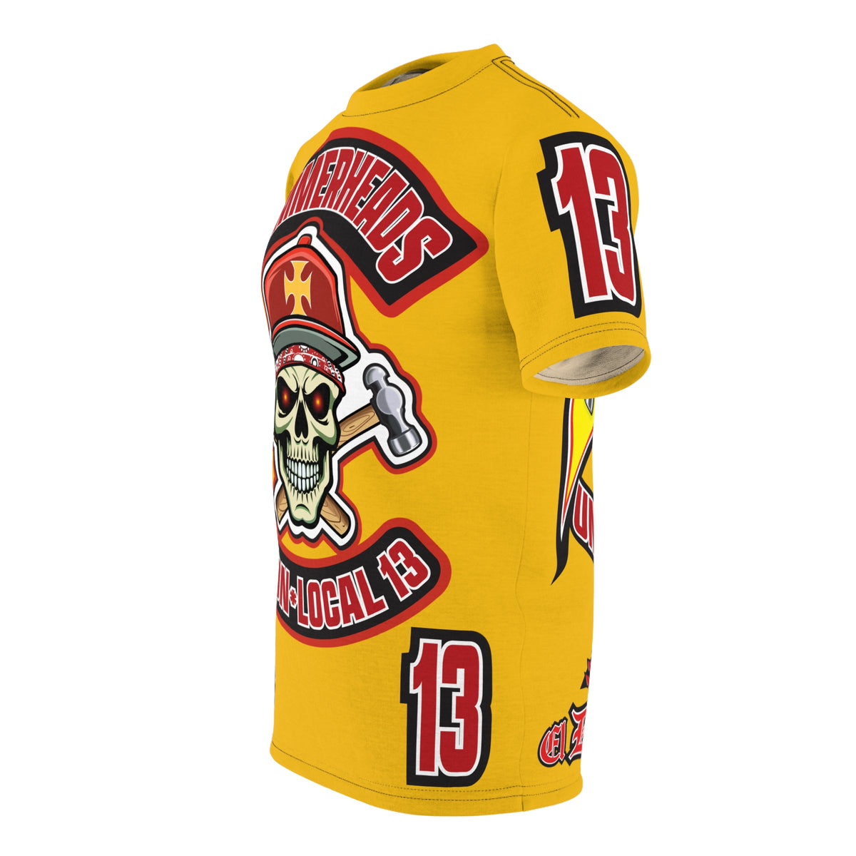 Hammerheads Union Local 13 HiViz Super Tee - Rough Tough Bad Attitude Motorcycle Riding Tee