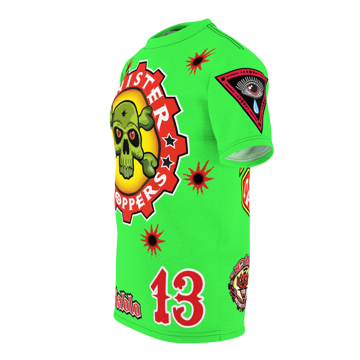 Very Special Sinister Choppers HiViz Bad Attitude Super Tee