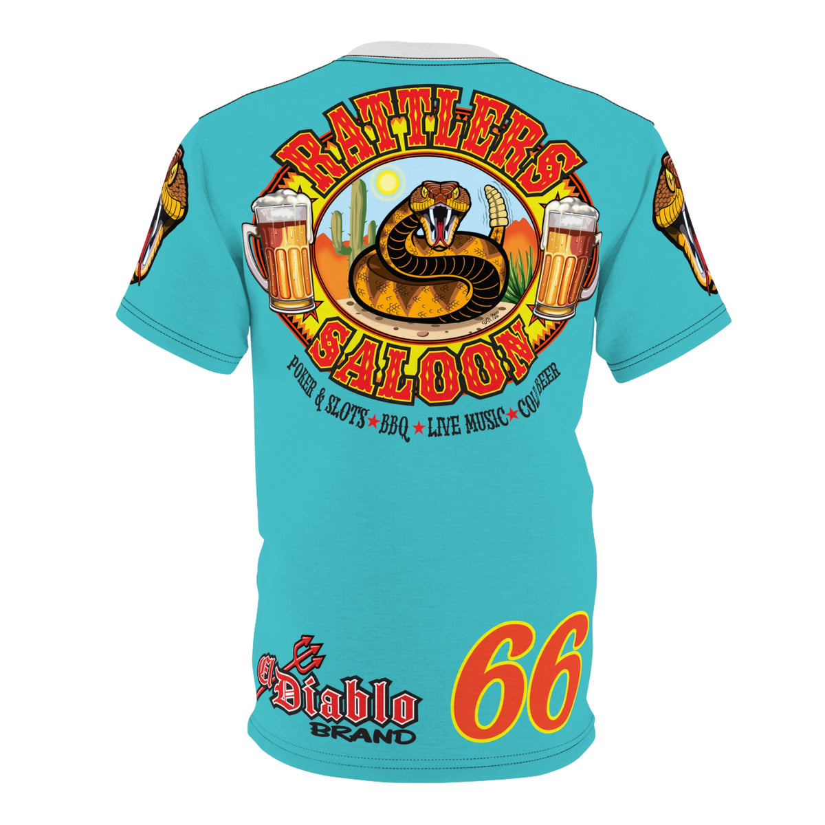 Rattlers Saloon  SUPER TEE — Vintage Biker 66 Graphic Shirt