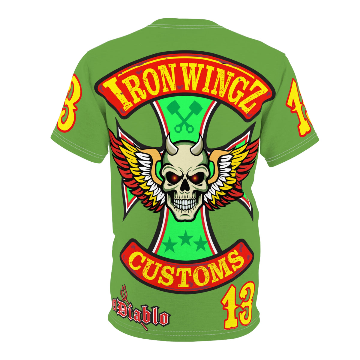 Iron Wingz Garage HiViz Super T - Hardcore Motorcycle Riders Cut- Soylent Green  ( Limited Edition )