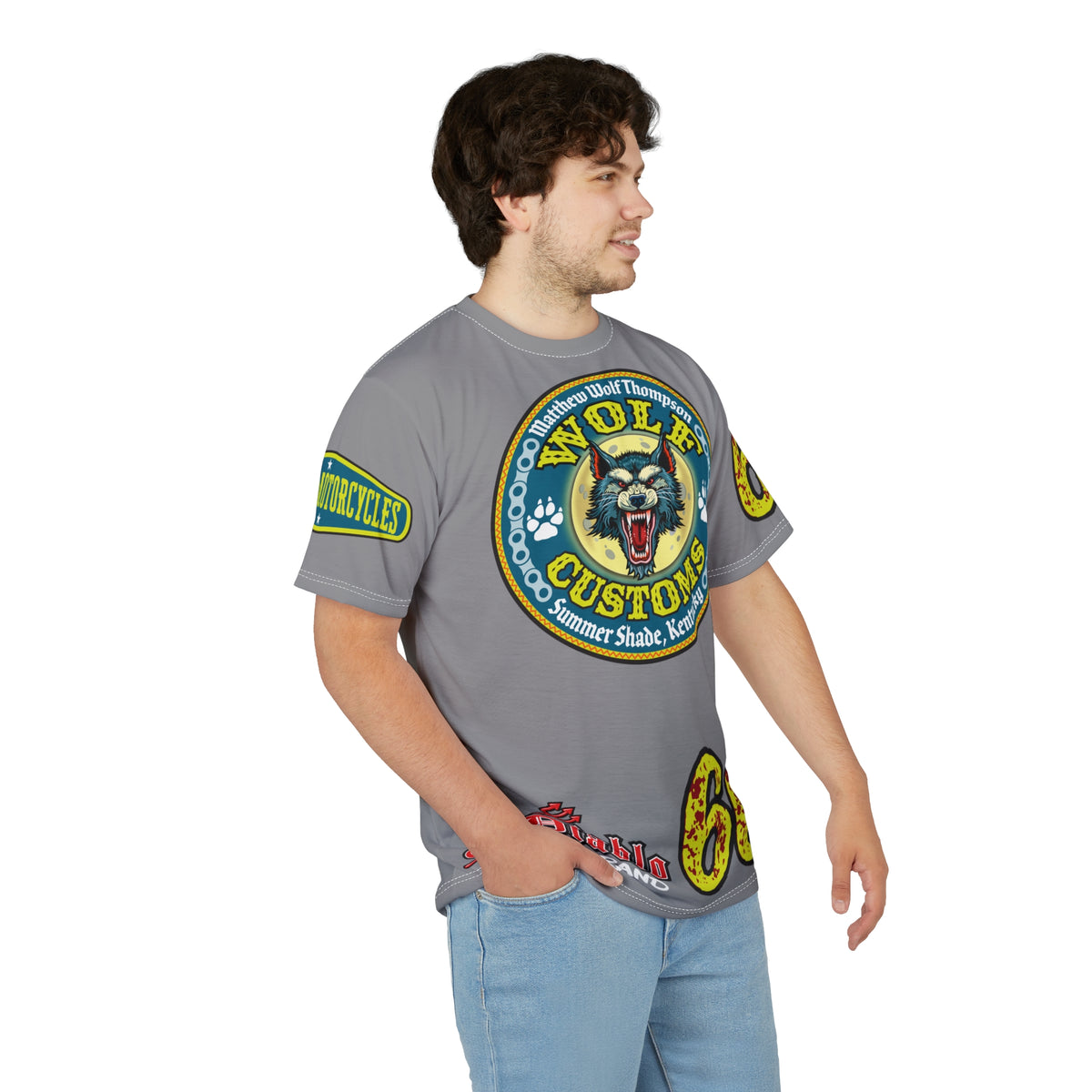 MWT Wolf Customs '66 Graphic Super  Tee — Retro Motorcycle Club Shirt The Best Biker Riding Tee EVER !!!