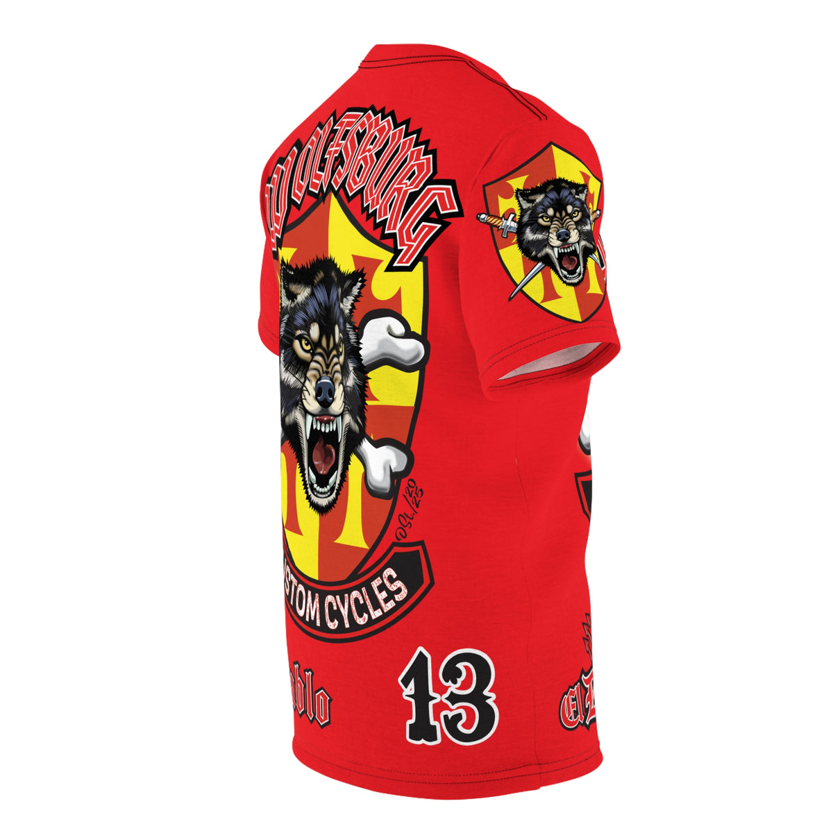 Wolfsburg Custom Cycles HiViz, High Performance, Ultimate Comfort. Motorcycle Super Tee