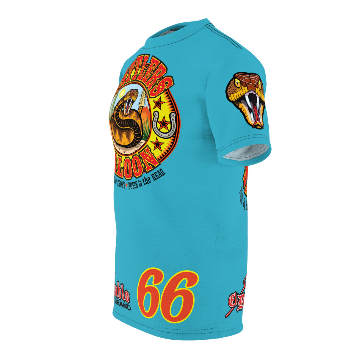 Rattlers Saloon  BADAZZ SUPER TEE — Vintage Biker 66 Graphic Shirt