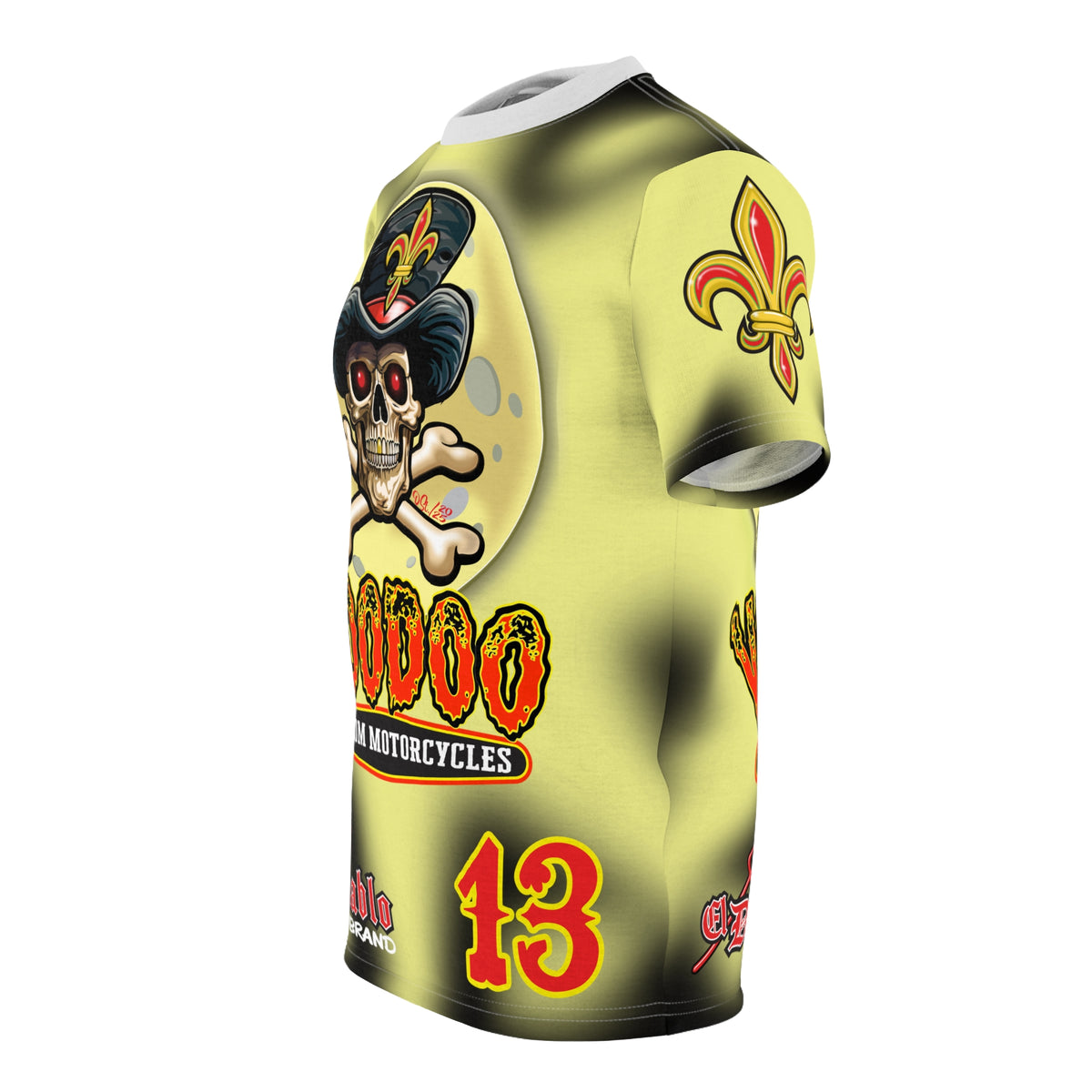 Voodoo Custom Motorcycles HIVIZ TYE DYE BLAST SUPER RIDING TEE - Look Cool, Ride Cool jn our Finest Biker Riding Tee