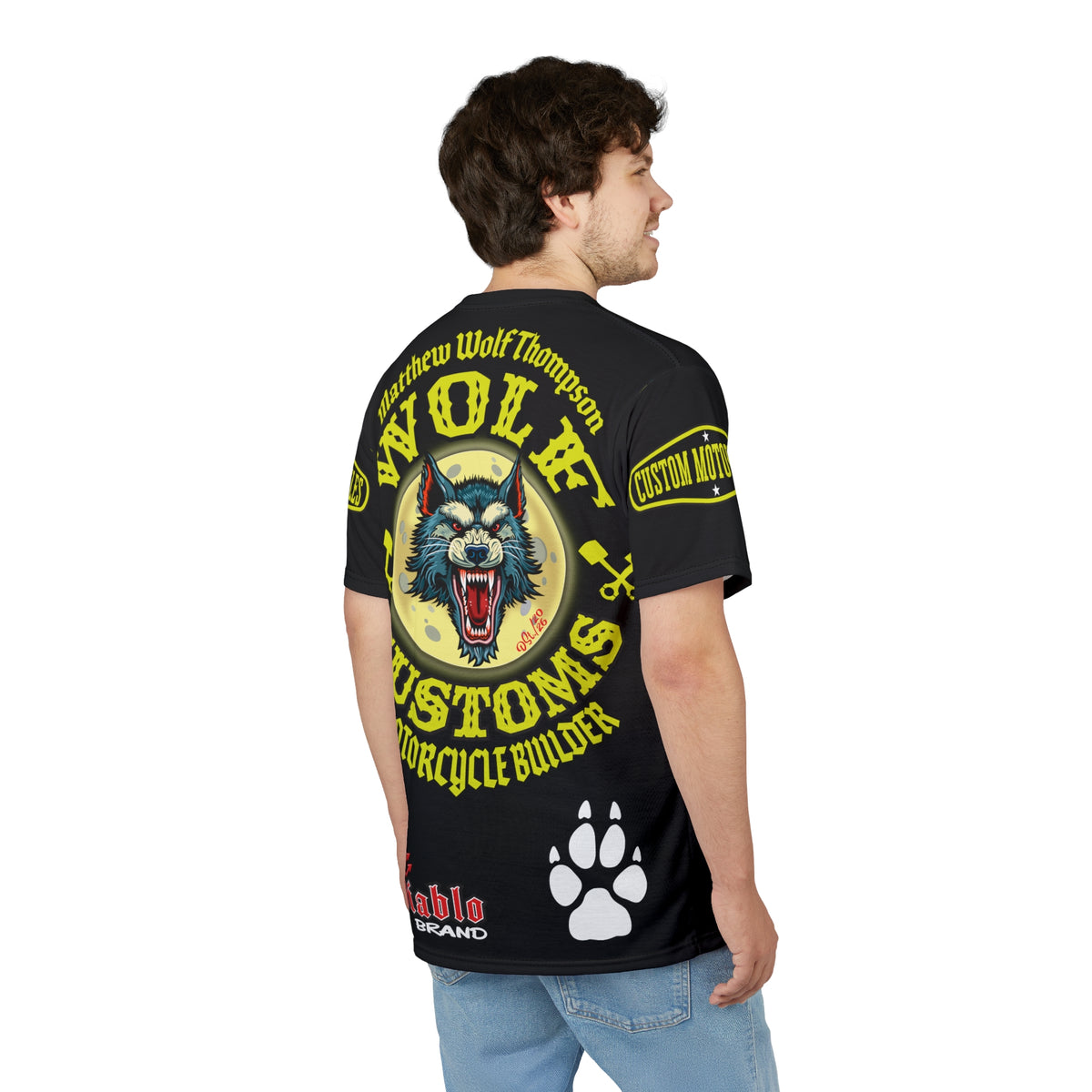 MWT Wolf Custom Motorcycles Super Riding Tee — Viciously Cool High Performance Motorcycle Riding Shirt
