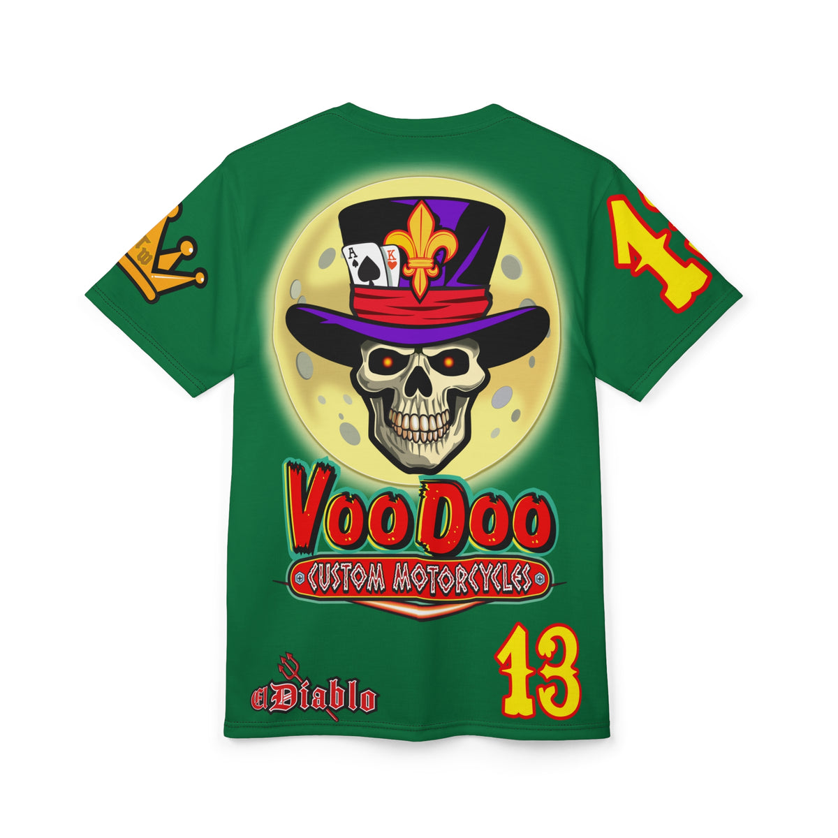 VooDoo Custom Motorcycles HiViz Unisex Graphic Biker Tee