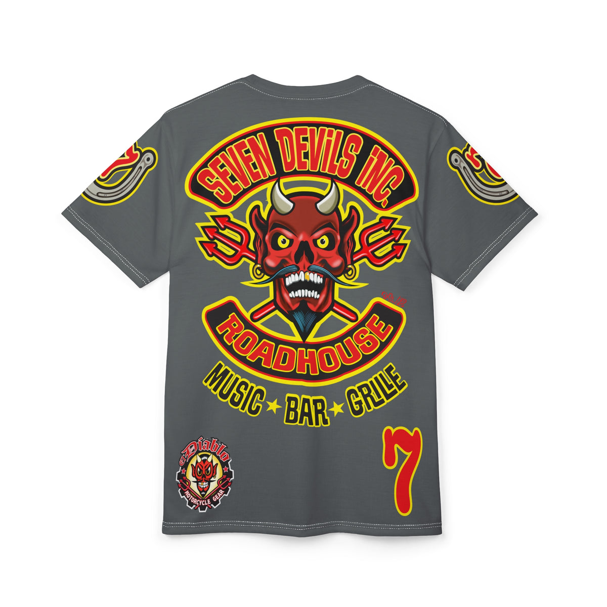 Seven Devils Inc. Roadhouse Graphic Tee - Motorcycle Custom Riding Super Tee