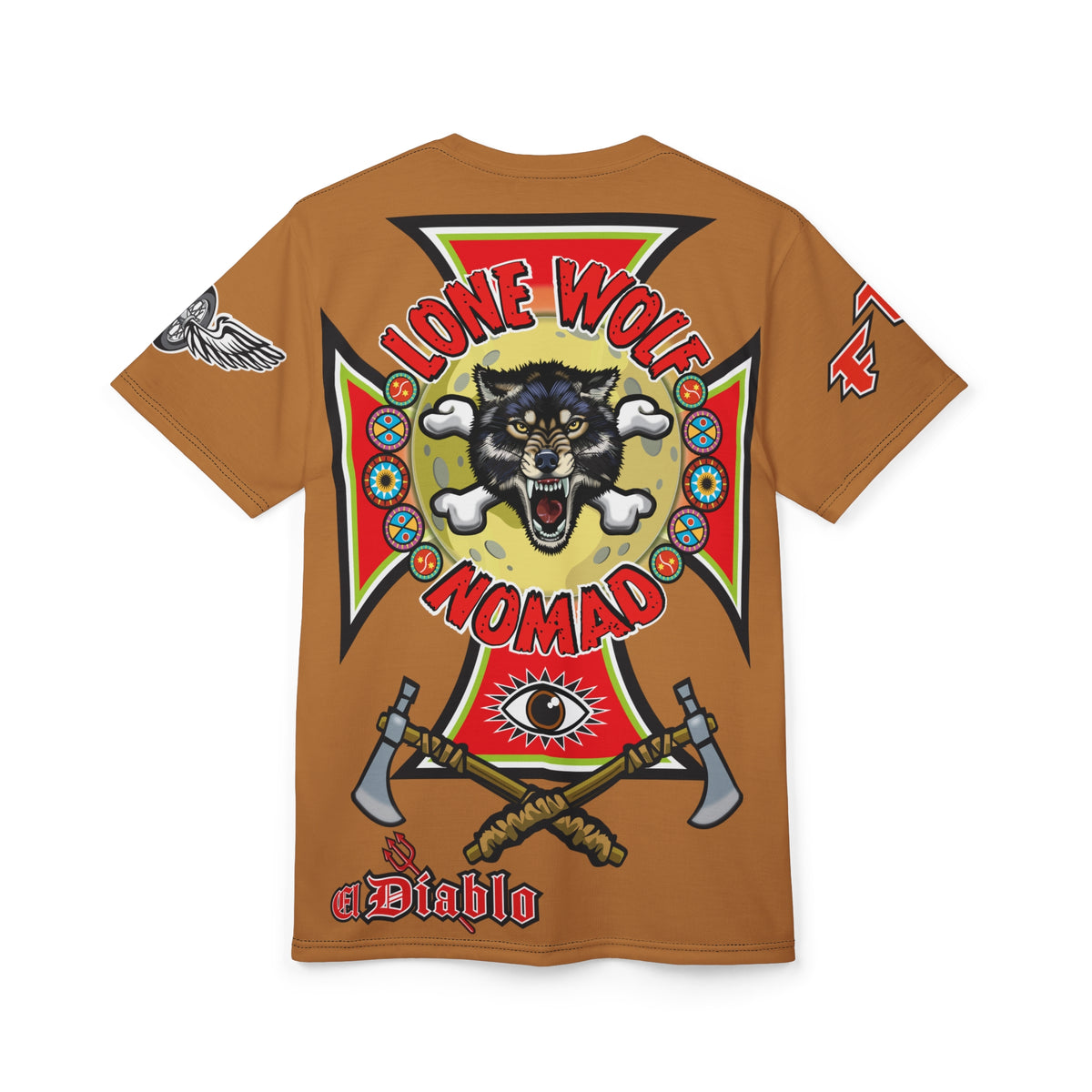 Lone Wolf Nomad HiViz Super Tee - For The Independent No Club Bikers For Life