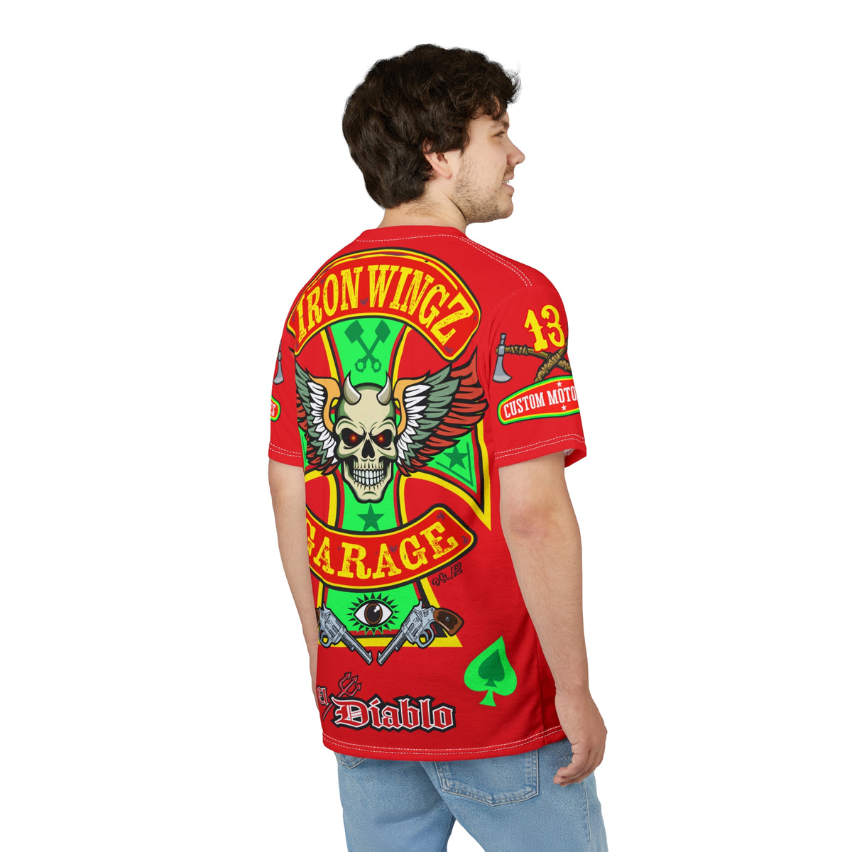 Iron WingZ Customs HiViz High Performance Motorcycle Riding Super Tee