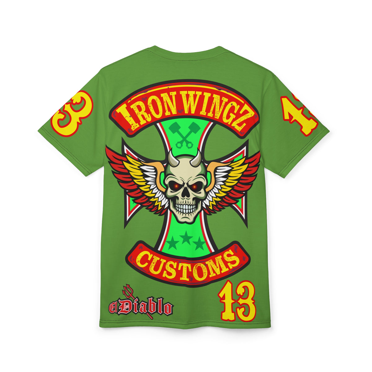 Iron Wingz Garage HiViz Super T - Hardcore Motorcycle Riders Cut- Soylent Green  ( Limited Edition )