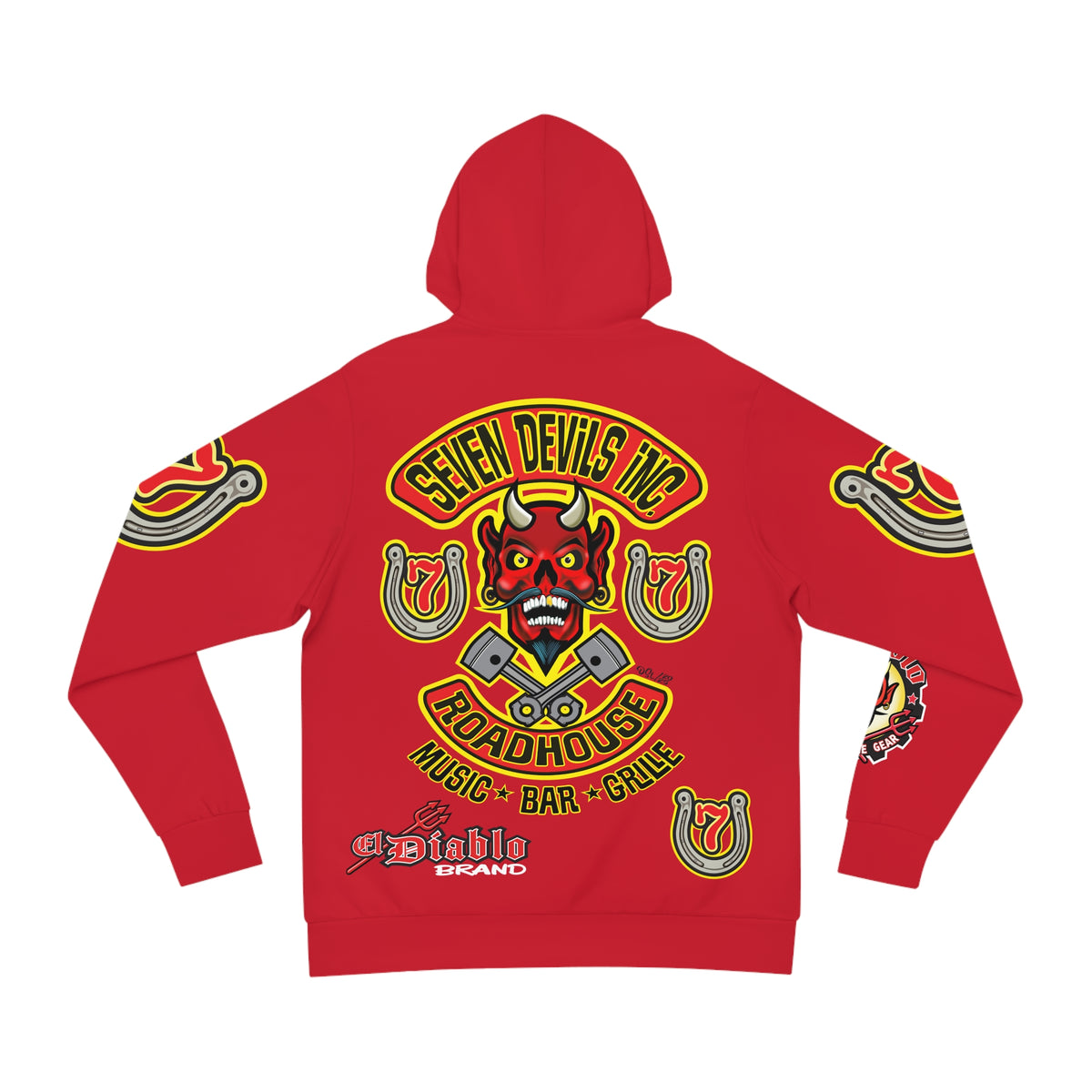 HoodZ Seven Devils Roadhouse Retro Devil Logo Pullover Hoodie