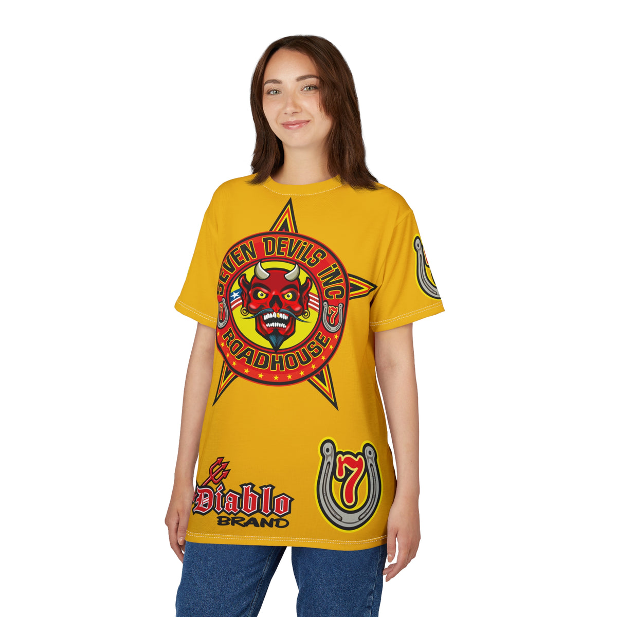 Seven Devils Inc. Roadhouse HiViz Graphic Tee - Motorcycle Custom Riding Super Tee