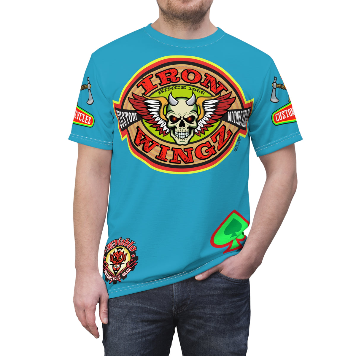 Iron WingZ Customs HiViz High Performance Motorcycle Riding Super Tee