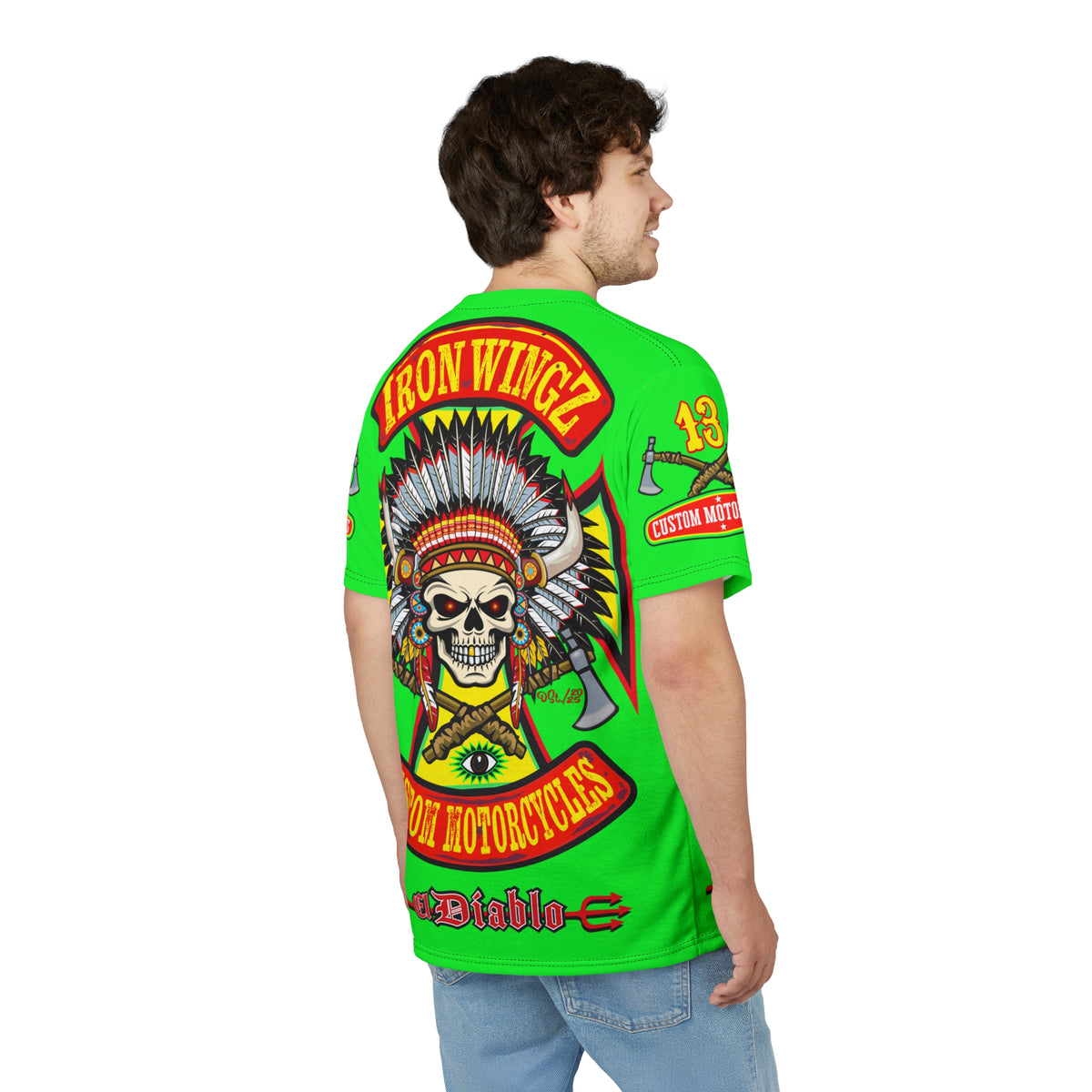 Very Special Iron Wingz Garage HiViZ  Lumina Motorcycle Rider Super Tee