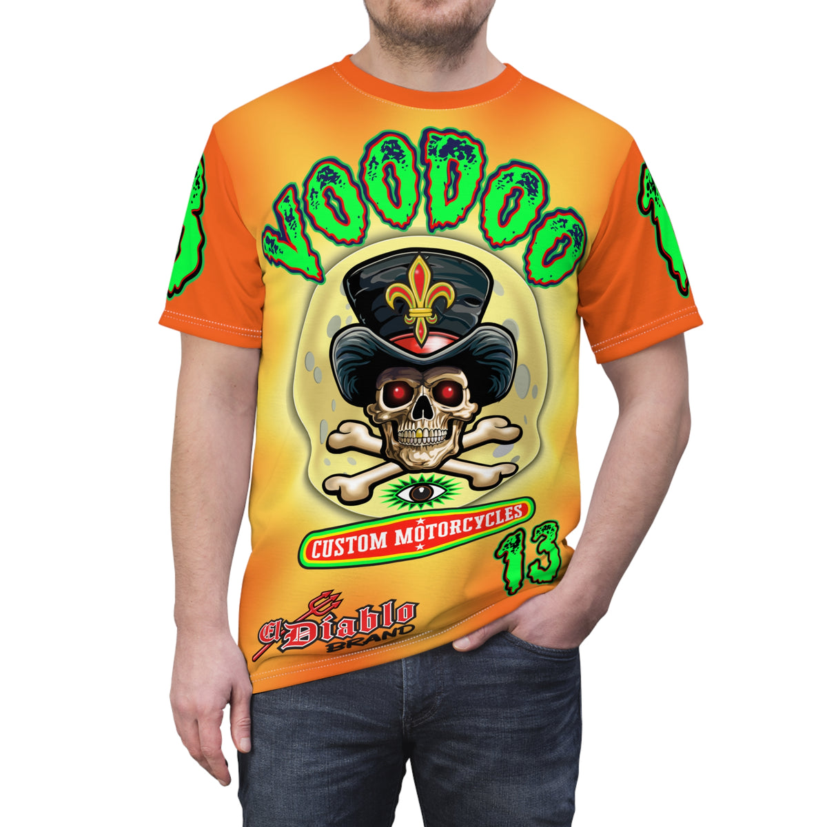 VooDoo Customs Angry Orange Tie Dye Yelo Blast HiViz Super Tee