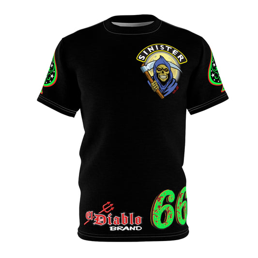 SRT Sinister Choppers Reaper Custom Super Tee - Gothic Graphic T-Shirt for Hardcore Motorcycle Riders