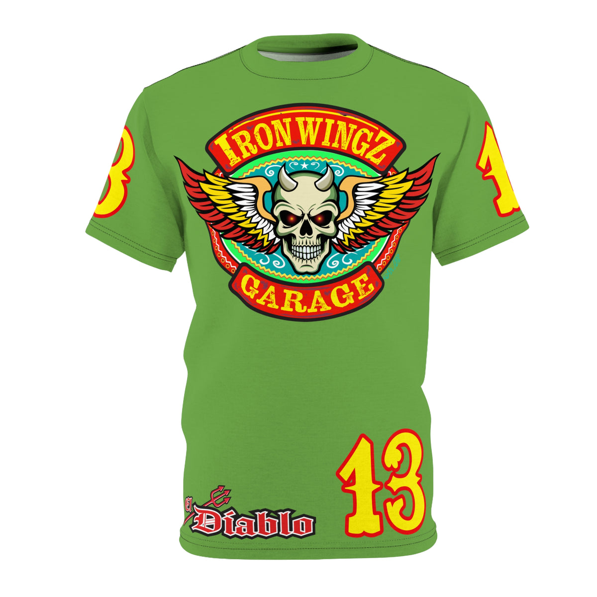 Iron Wingz Garage HiViz Super T - Hardcore Motorcycle Riders Cut- Soylent Green  ( Limited Edition )