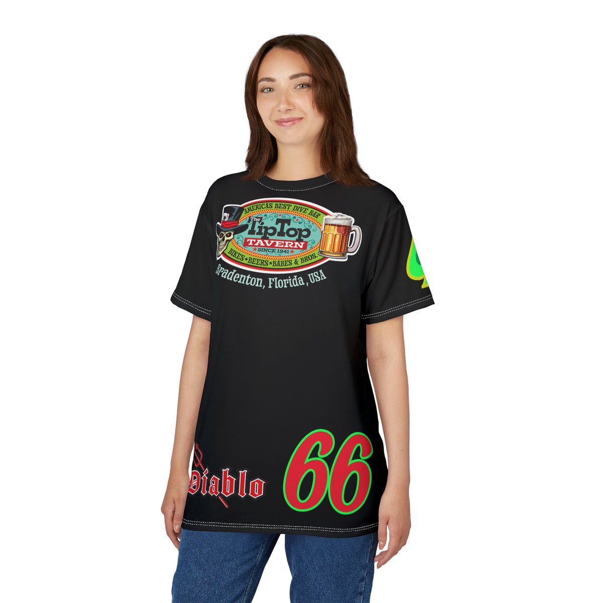 SRT Tip Top Tavern Dive Bar Super Tee - America's Best Dive Bar, Bikes Beers Babes & Bros. - Biker Bar Tee