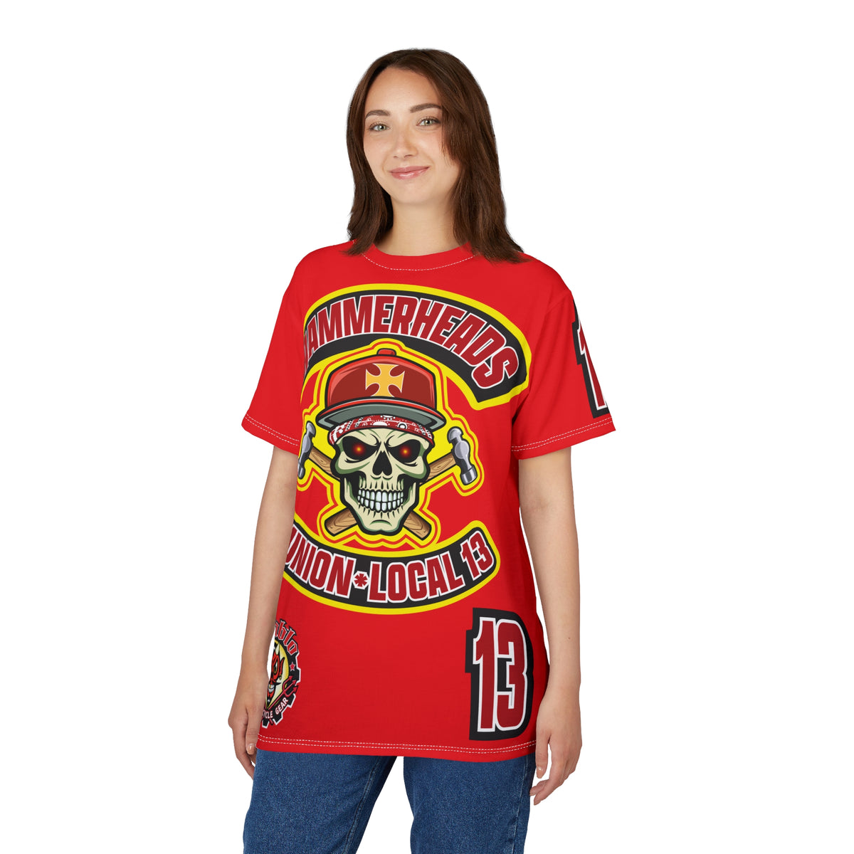 Hammerheads Union Local 13 HiViz Super Tee - Rough Tough Bad Attitude Motorcycle Riding Tee