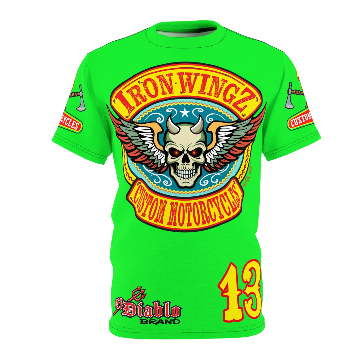 Very Special Iron Wingz Garage HiViZ  Lumina Motorcycle Rider Super Tee