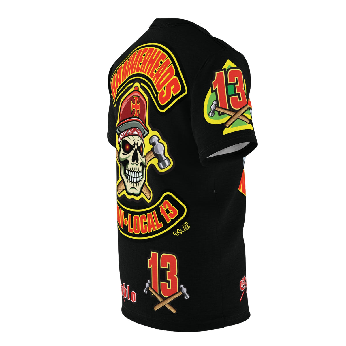 Hammerheads Union Local 13  -  Custom Motorcycle Riding Super Tee - Super Comfort and Fit
