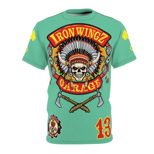 Iron WingZ Customs HIviz Graphic Super Tee, Edgy Streetwear, Customized Apparel, Gift for Bikers