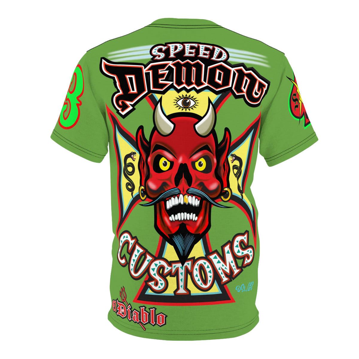 Speed Demon Custom HiViz Unisex Tee - Bold Graphic Harley Enthusiast Super T