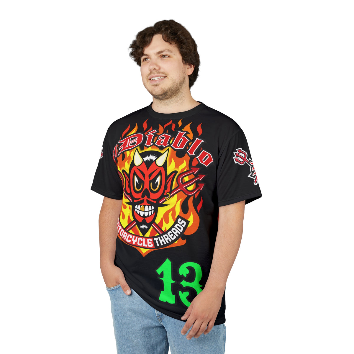 El Diablo Brand HiViz Company Super Tee, Xl Bright Graphics, Ultimate Fit & Comfort Riding Tee