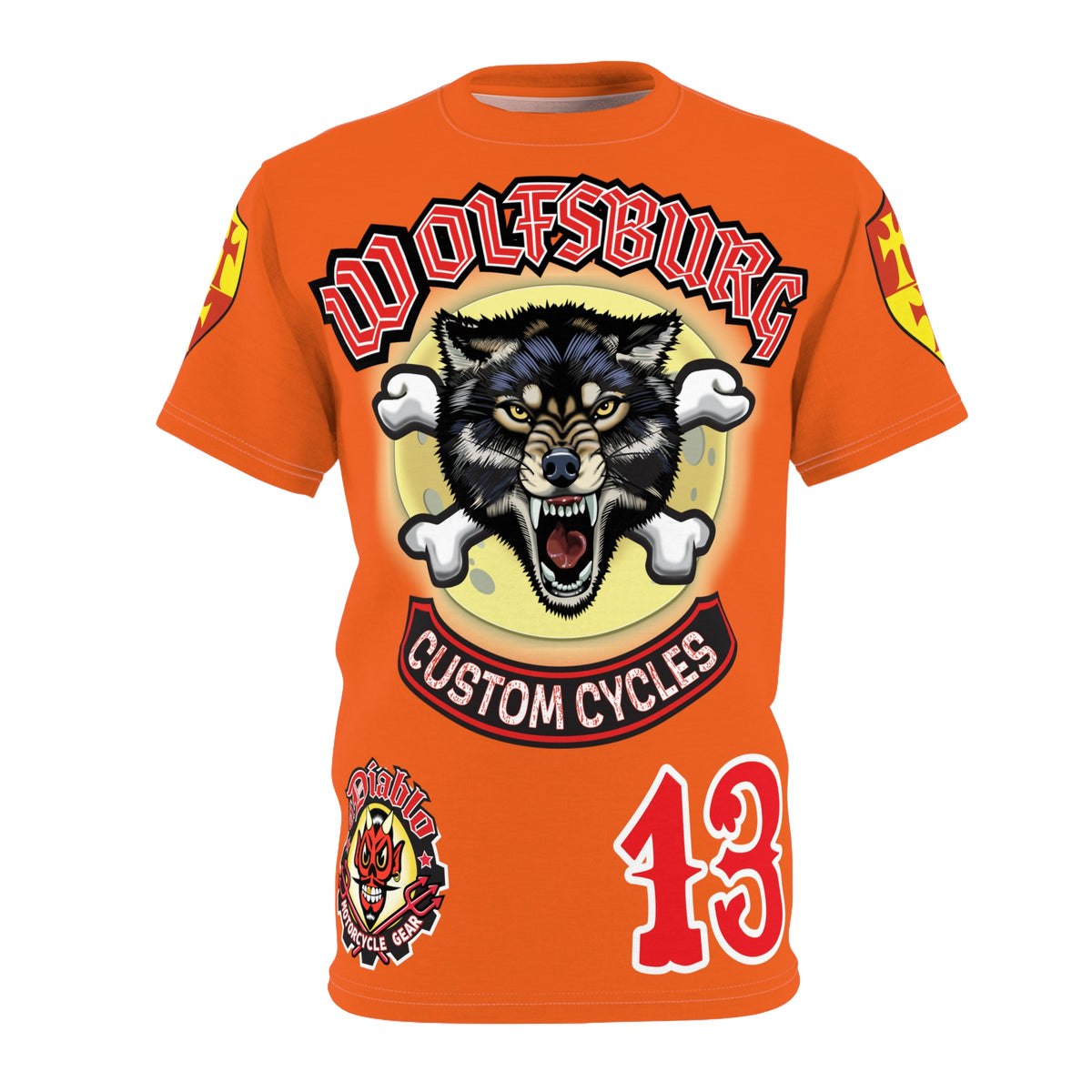 Wolfsburg Custom Cycles HiViz Graphic Super Tee for Bikers