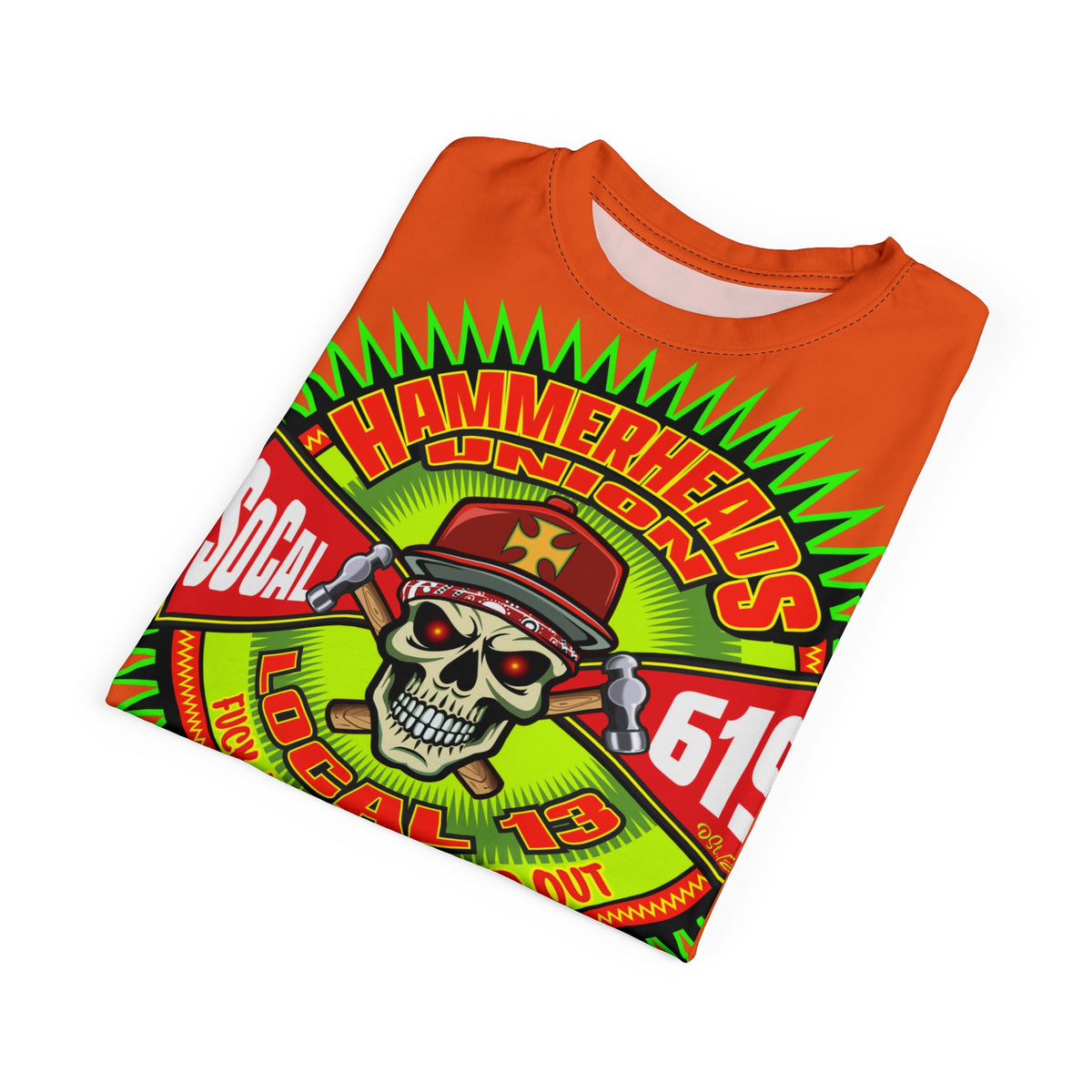 Hammerheads Union Local 13 -  SoCal 619 Special Edition - Custom HiViz Motorcycle Riding Tee Shirt _ Super Comfort and Fit