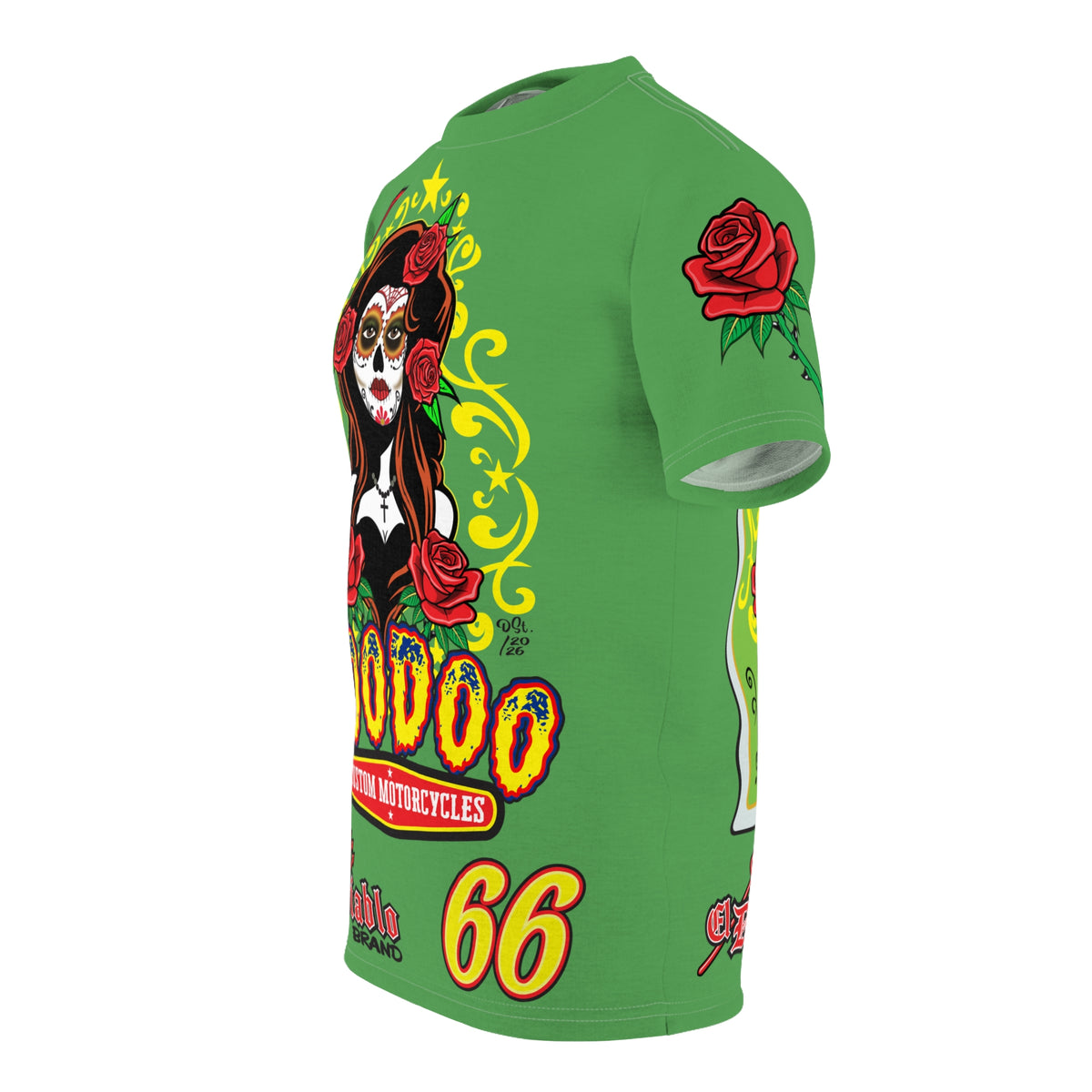 Voodoo Custom Motorcycles Tee — Queen of Hearts  Graphic Riding Super Tee