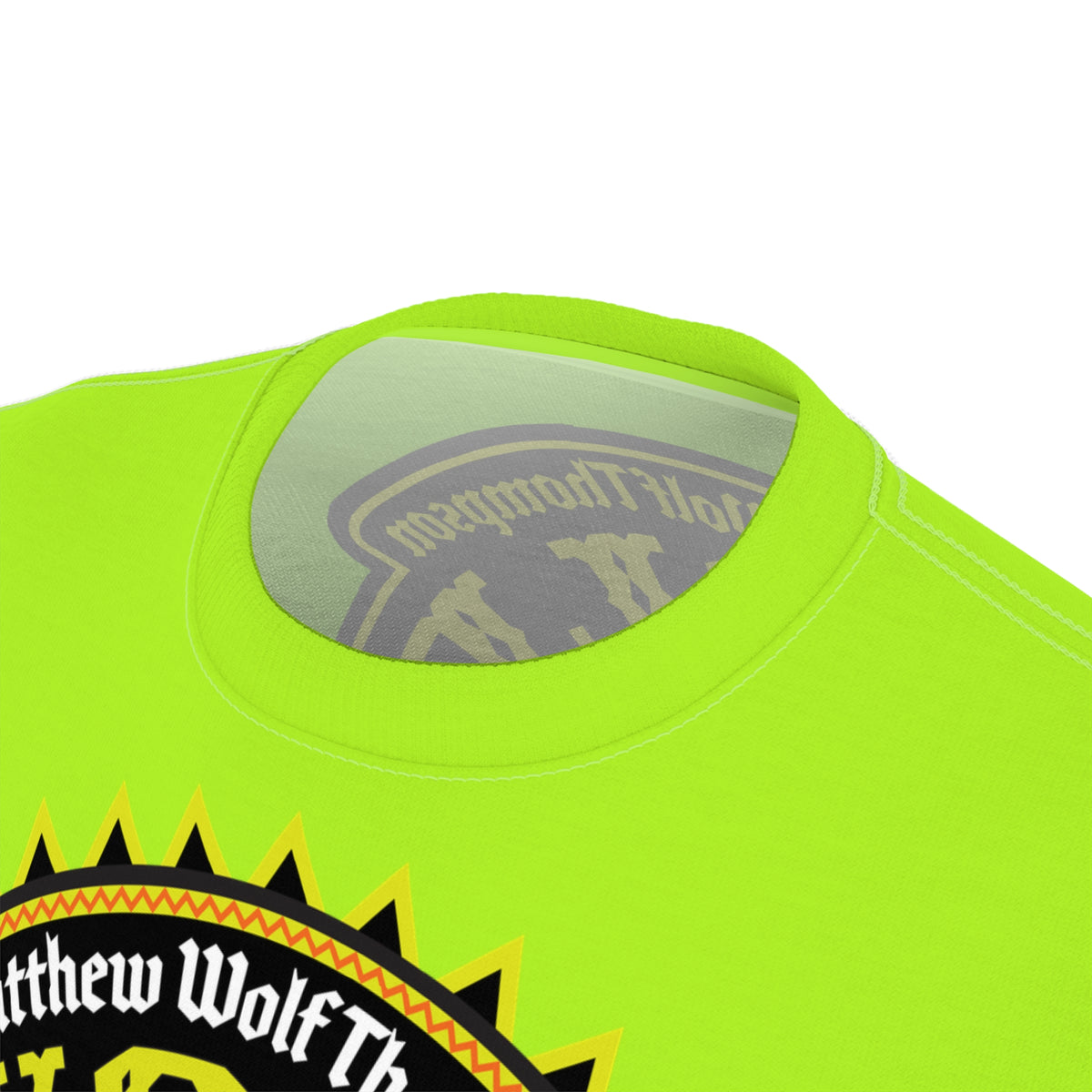 VERY SPECIAL MWT Wolf Customs Lumina Green XL HiViZ Graphics Super Tee —  The Best Biker Riding Tee EVER !!!