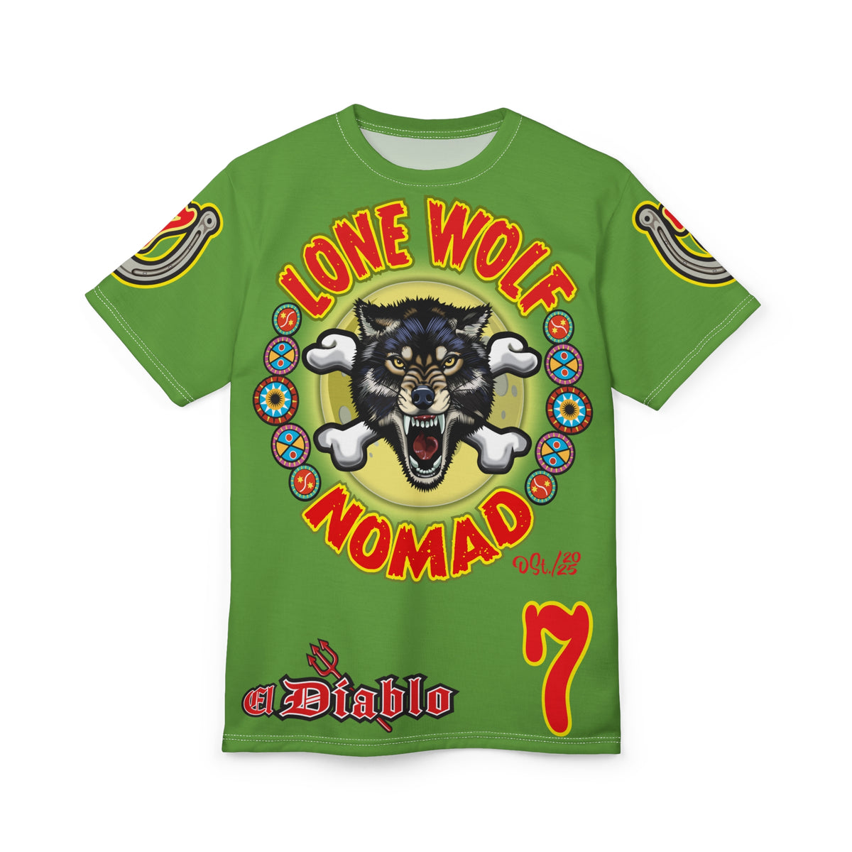 Lone Wolf Nomad HiViz Super Tee - Special Design for Independent No Club Riders