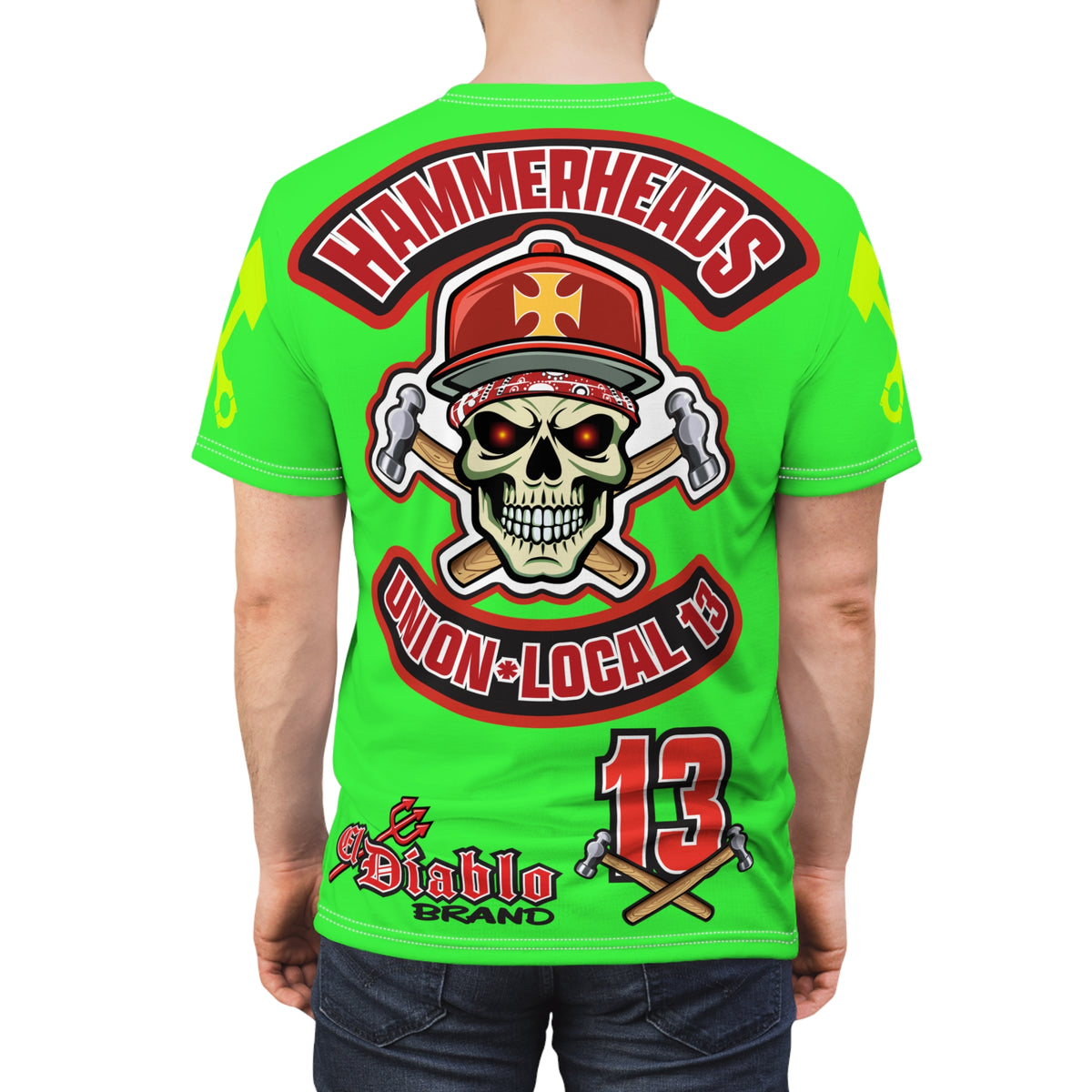 Very Special Hammerheads Union Local 13 - SoCal 619 Special Edition - Custom HiViz Motorcycle Riding Tee Shirt _ Super Comfort and Fit