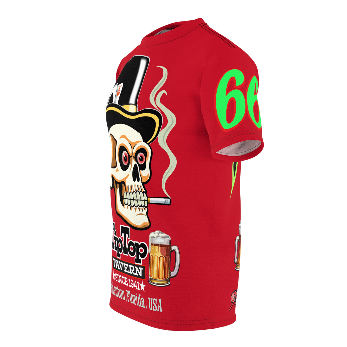 Tip Top Tavern Dive Bar Super Tee - Special Edition Blood Red XL Graphics - America's Best Dive Bar - Bikes Beers Babes & Bros. - Biker Bar Tee