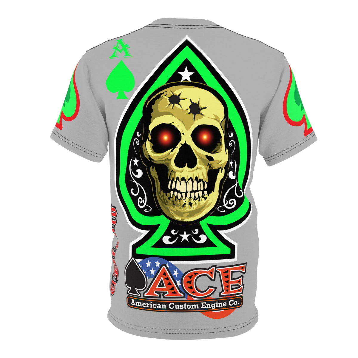 American Custom Engines ACE - Special Lumina Green  Ace of Spades Death Card High visibility Graphics