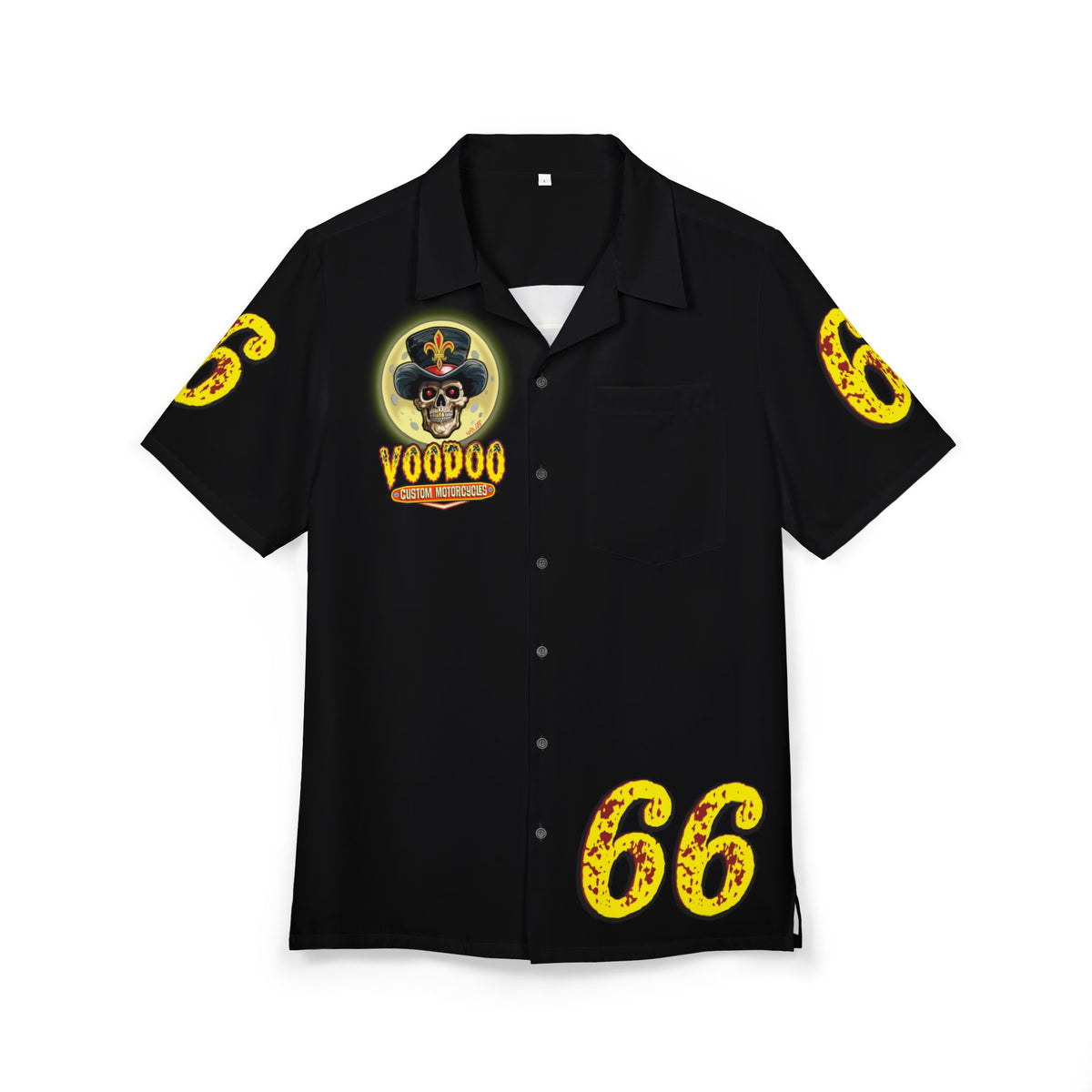 Big Bopper Voodoo Skull Hawaiian Shirt, Unisex Button-Down, Motorcycle Event Gear, Harley Casual Streetwear, Sizes to 3XL